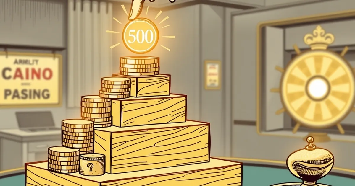 Loyalty tier skips at 500 points—the free spin lands at 50