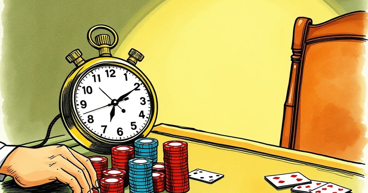 Poker time bank runs 30s — the tank on hand 2 takes 90